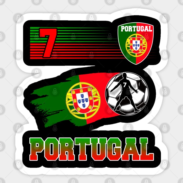 Portugal 7 Soocer Jersey Portugal Football Fan Soccer 2022 Sticker by luxembourgertreatable